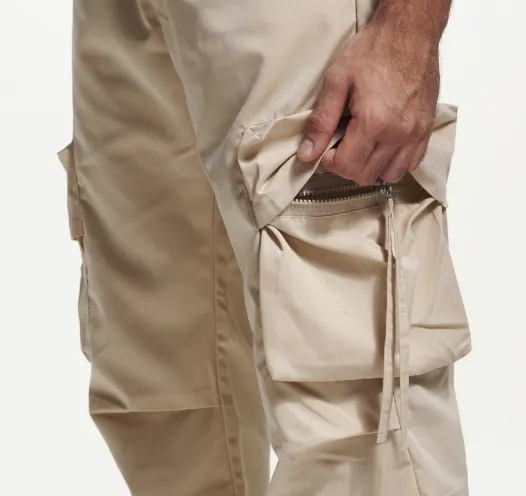2Y STUDIOS TARO CARGO PANTS BEIGE