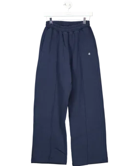 4th & Reckless Blue Navy 4th Wide Leg Branded Joggers- Fergie UK S