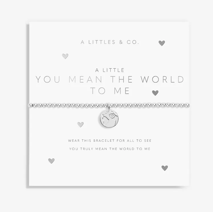A Little 'You Mean The World To Me' Bracelet In Silver Plating