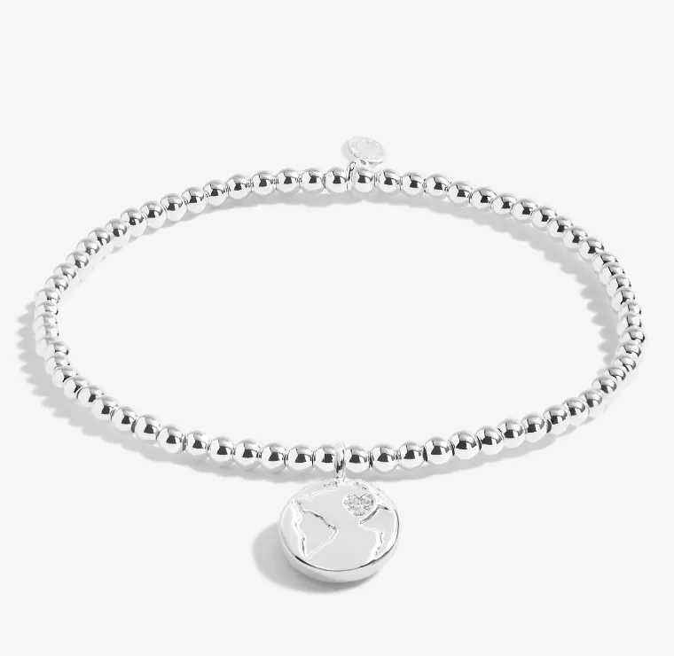 A Little 'You Mean The World To Me' Bracelet In Silver Plating