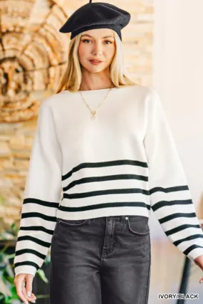 Adlington Striped Crop Sweater