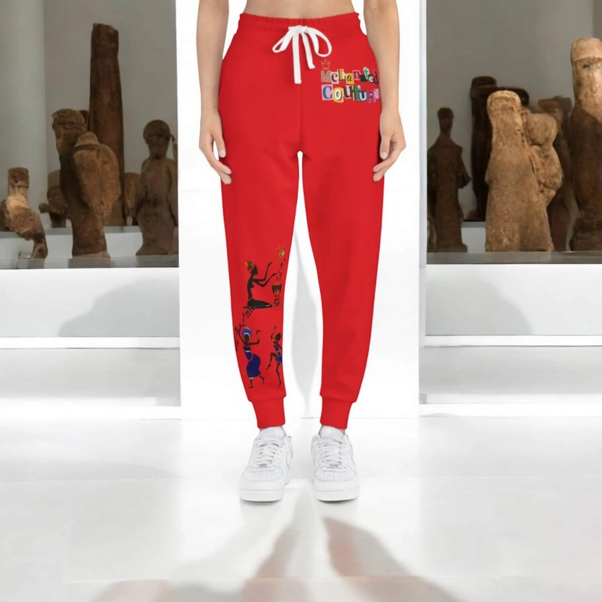 Afro Music Graphic Art Unisex Athletic Joggers, Running Leggings, Dance Pants