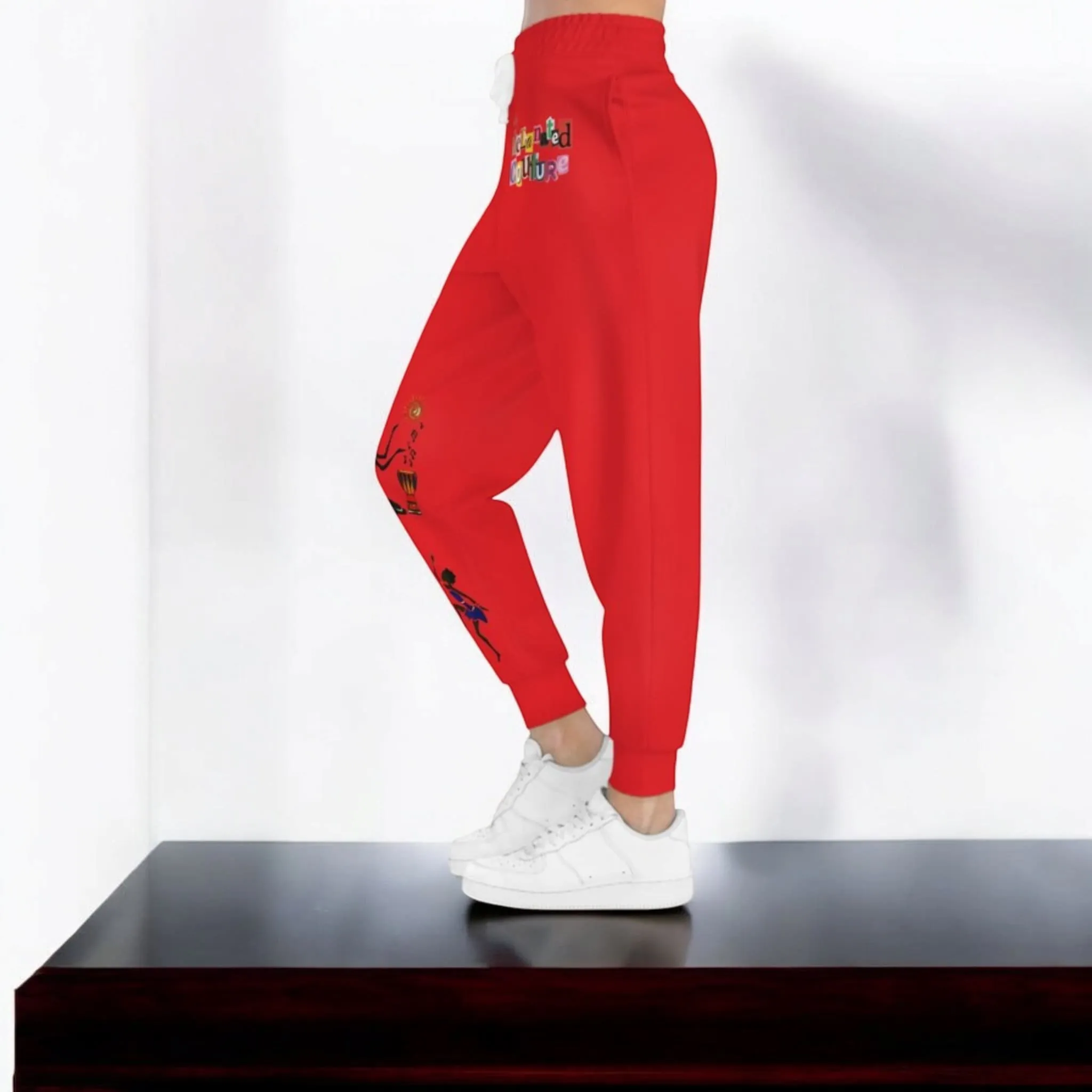 Afro Music Graphic Art Unisex Athletic Joggers, Running Leggings, Dance Pants