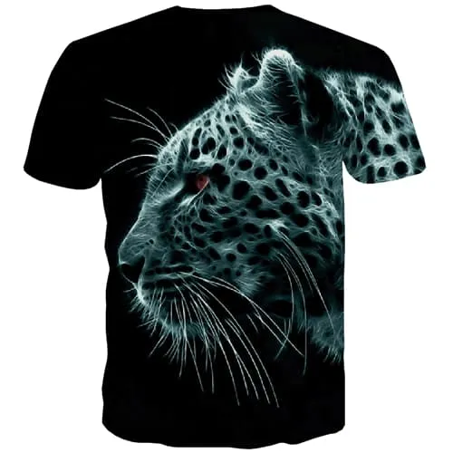 Animal T-shirt Men Tiger Tshirts Novelty Ferocious Tshirt Anime Street T shirts Funny Harajuku Tshirts Cool Short Sleeve