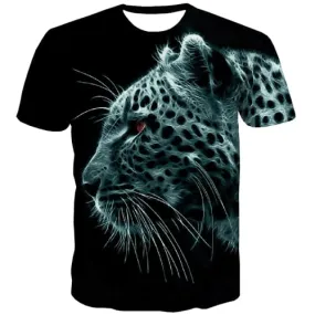 Animal T-shirt Men Tiger Tshirts Novelty Ferocious Tshirt Anime Street T shirts Funny Harajuku Tshirts Cool Short Sleeve