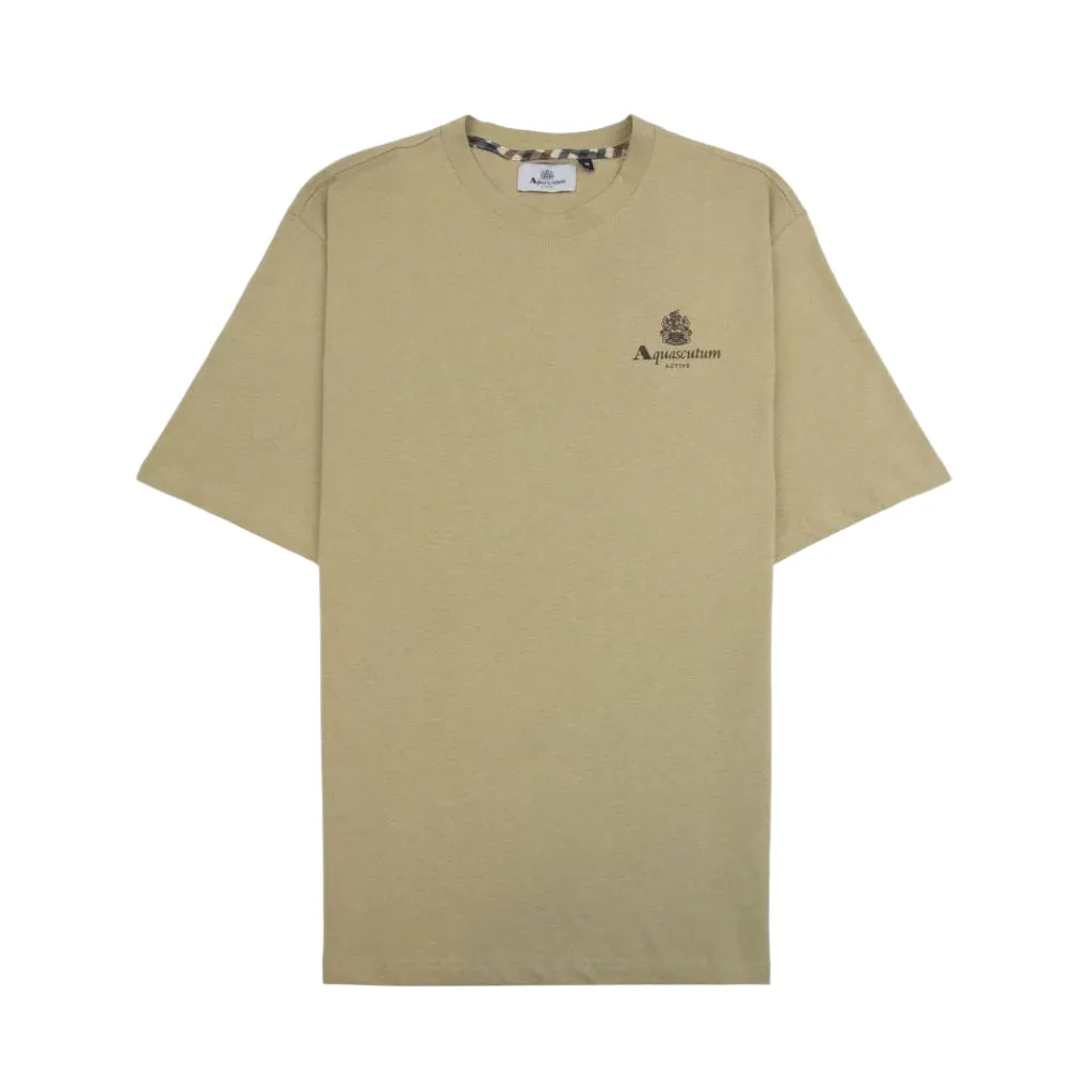 Aquascutum Active Small Logo T-Shirt: BEIGE