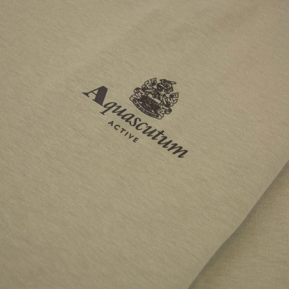 Aquascutum Active Small Logo T-Shirt: BEIGE