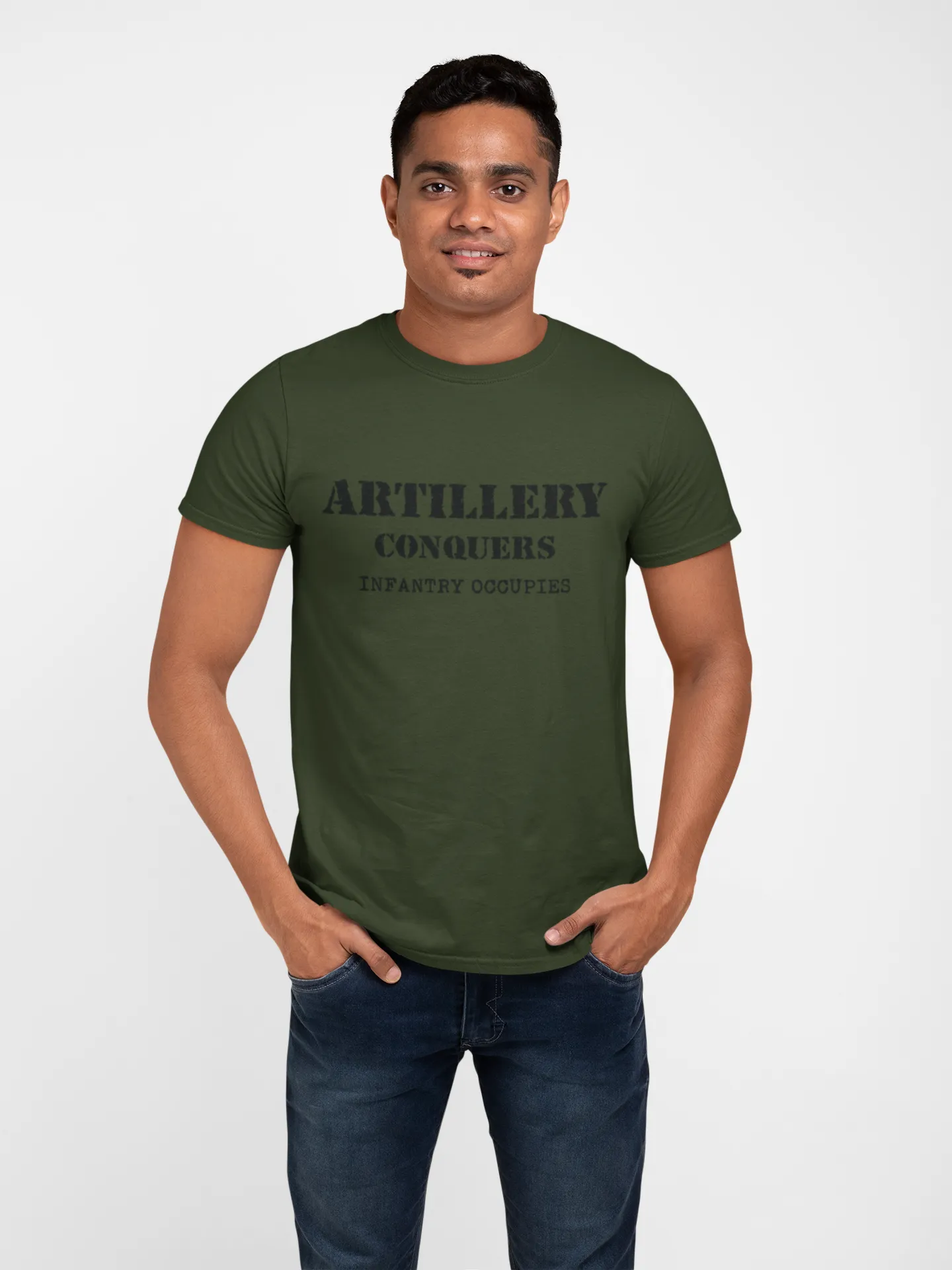 Artillery T-shirt - Artillery Conquers, Infantry Occupies (Men)