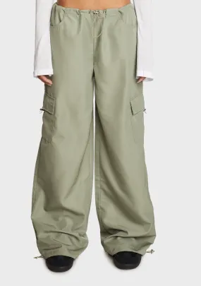 Asha Low Rise Nylon Cargo Pants