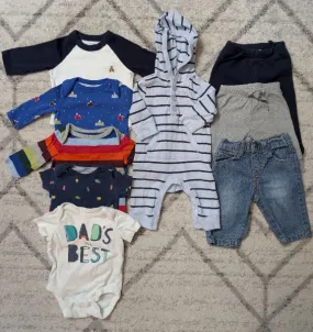 Baby Boy Bundle, 9 Pieces, 0-3M, Kids 3 Month (0-3M)