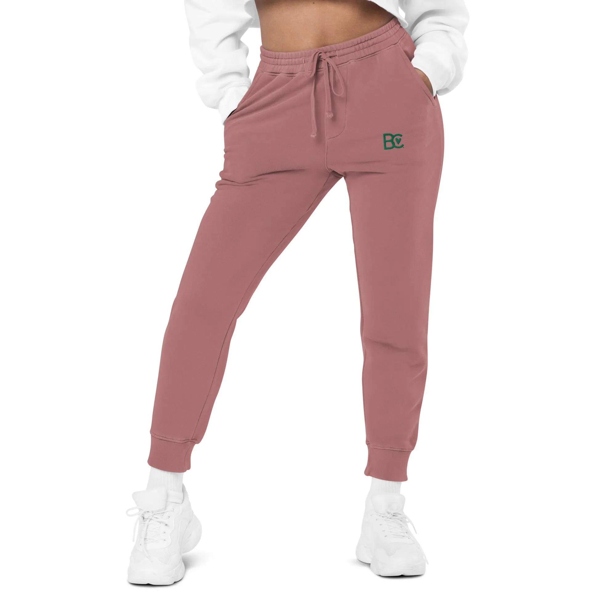 BC Light Wine Embroidered Unisex Pigment-dyed Joggers
