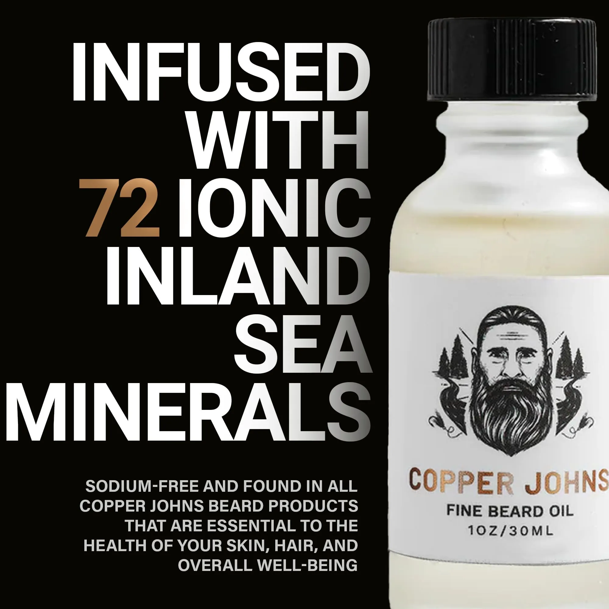 Beard Oil for Men, Castor & Jojoba Oil with Sea Minerals, Increases Softness & Control for Fuller-Looking Beard, Polys-Bergamot & Cherry Almond, 1 oz