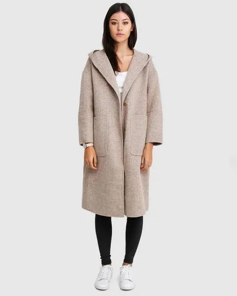 Belle & Bloom Walk This Way Wool Blend Oversized Coat