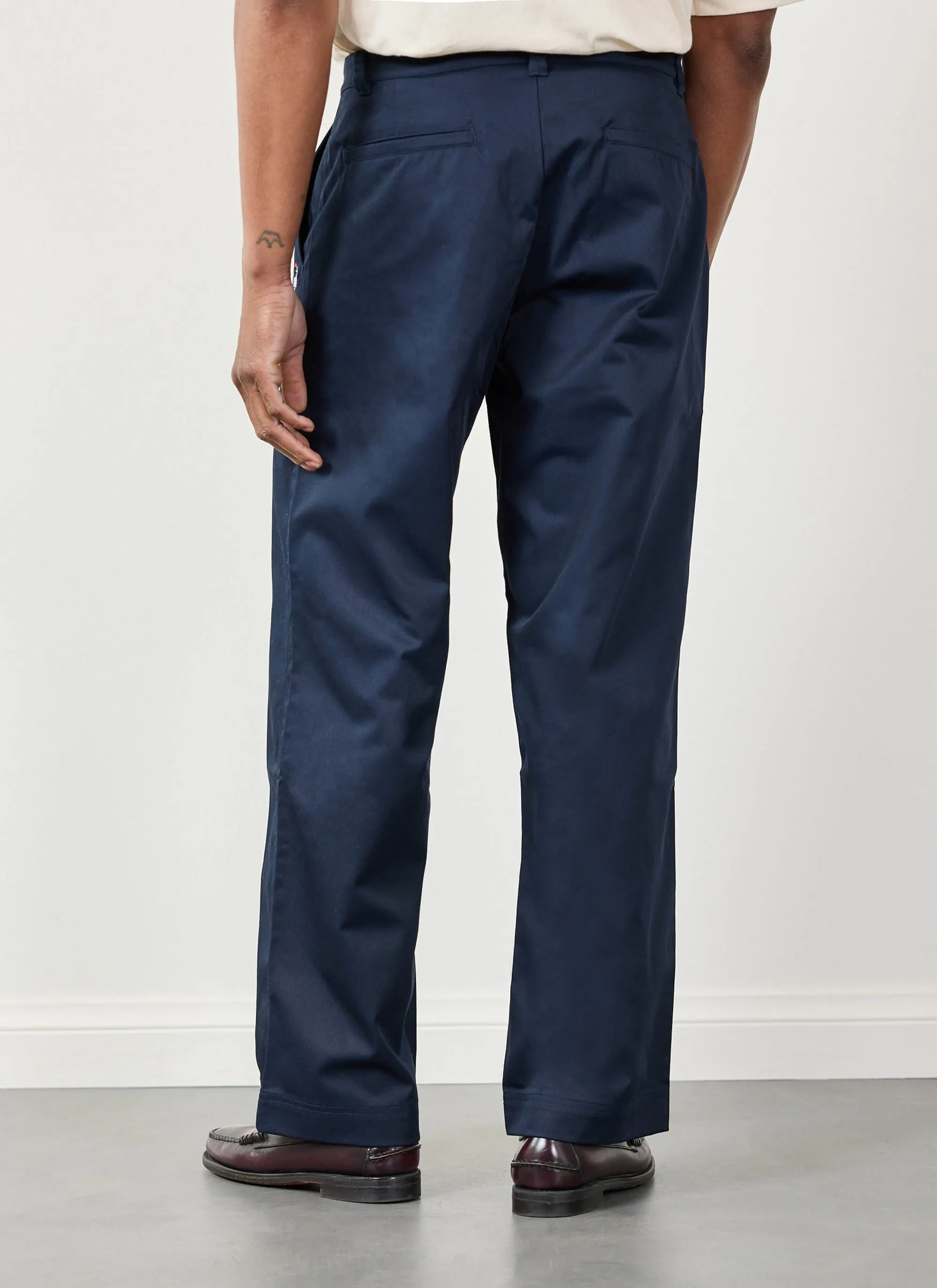Beret Dog Straight Leg Woven Trackpant | Champion and Percival | Navy