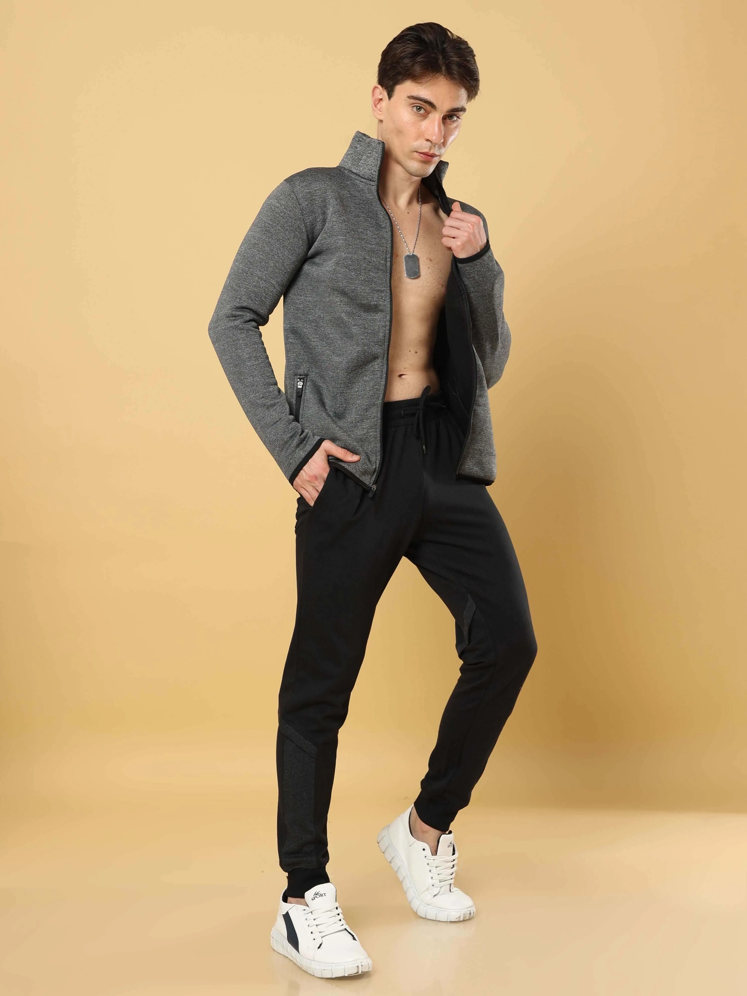 Black Joggers With Adjustable Draw String