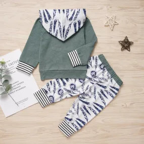 Boys Feathers Hoodie and Jogger 2-Piece Set