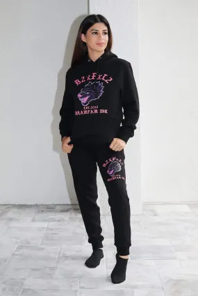 Bramfam 'Wolf Pack' Black Joggers