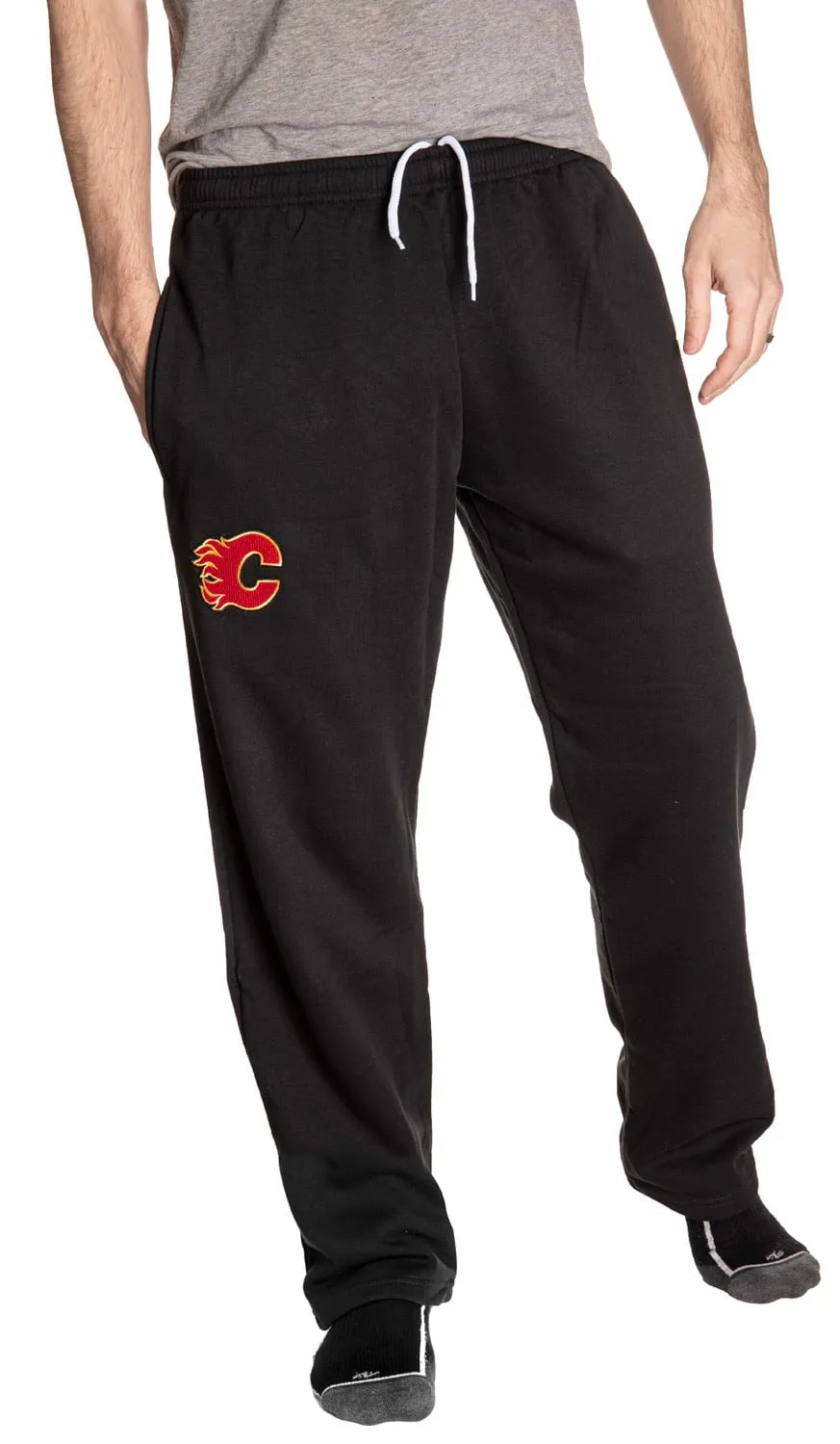 Calgary Flames Embroidered Logo Sweatpants for Men