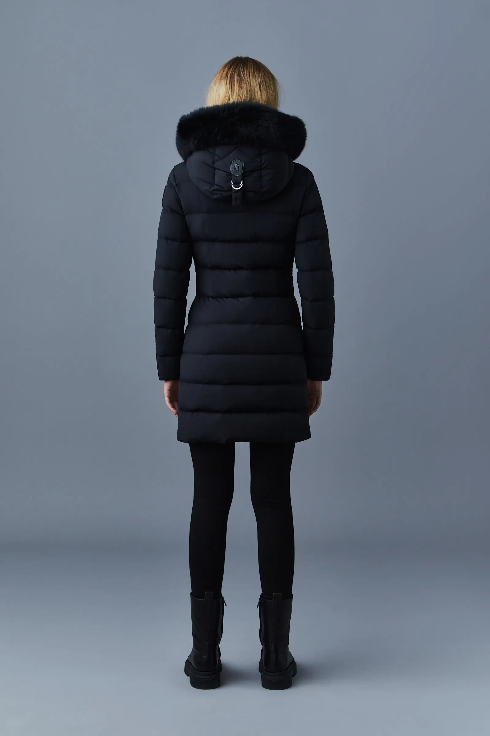 Calla Agile 360 Light Down Coat Blue Fox Fur Collar