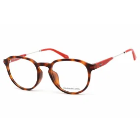 Calvin Klein Jeans Unisex Eyeglasses - Soft Tortoise Round Plastic | CKJ19707A 240
