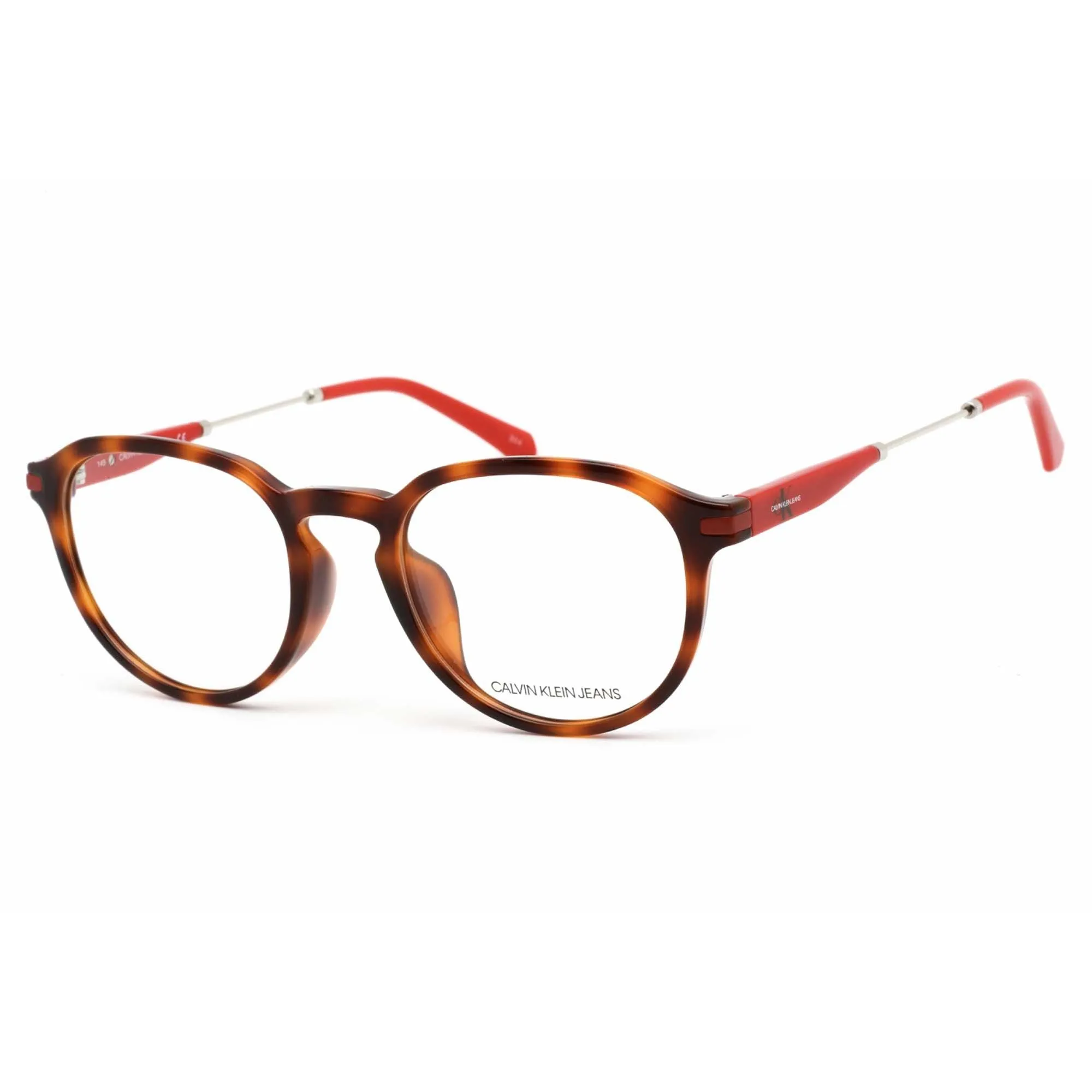 Calvin Klein Jeans Unisex Eyeglasses - Soft Tortoise Round Plastic | CKJ19707A 240