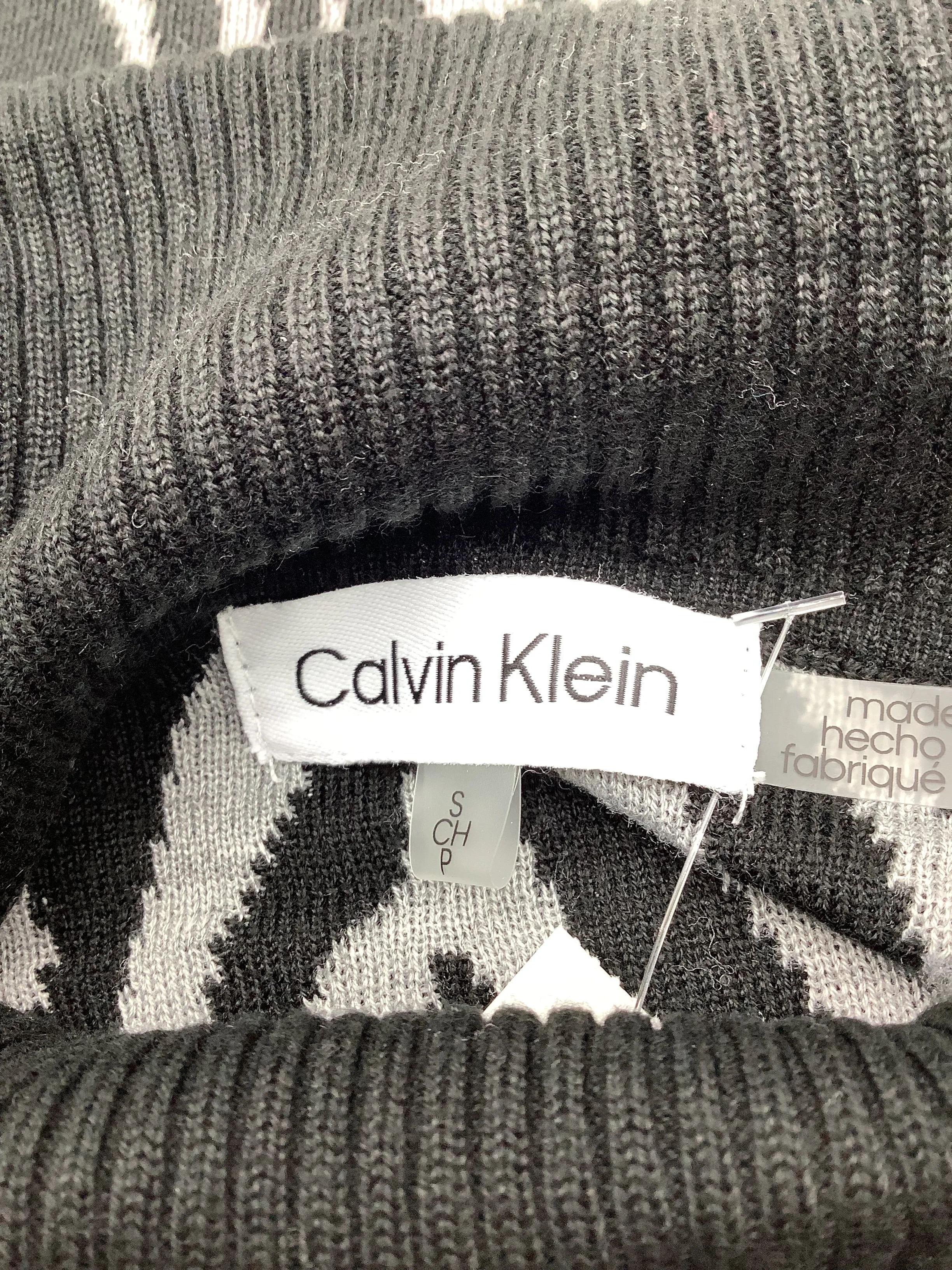 Calvin Klein Women's Sweater Animal Print Long Sleeve Cowl Neck Size: S