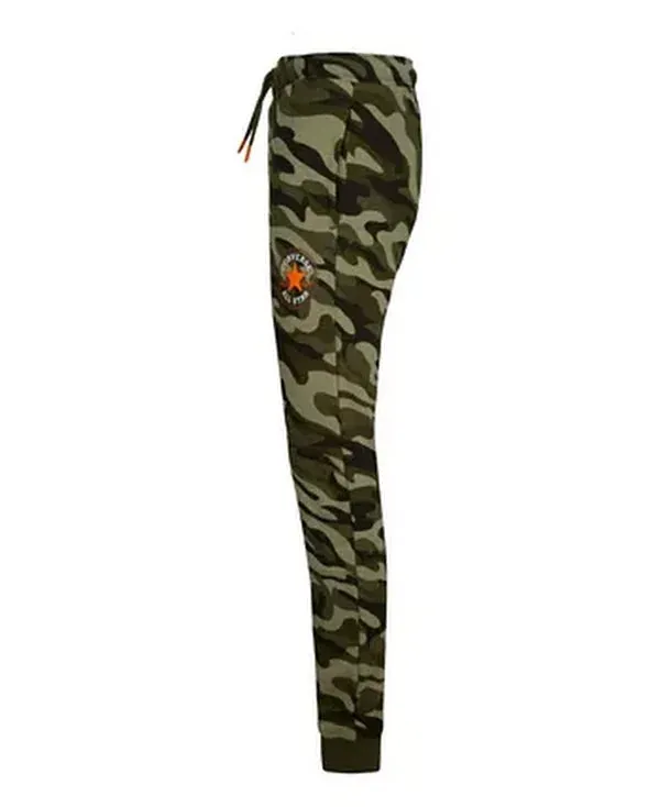 Converse Boys Camo Patch Field Surplus Jogger Pants in Green, Size Medium