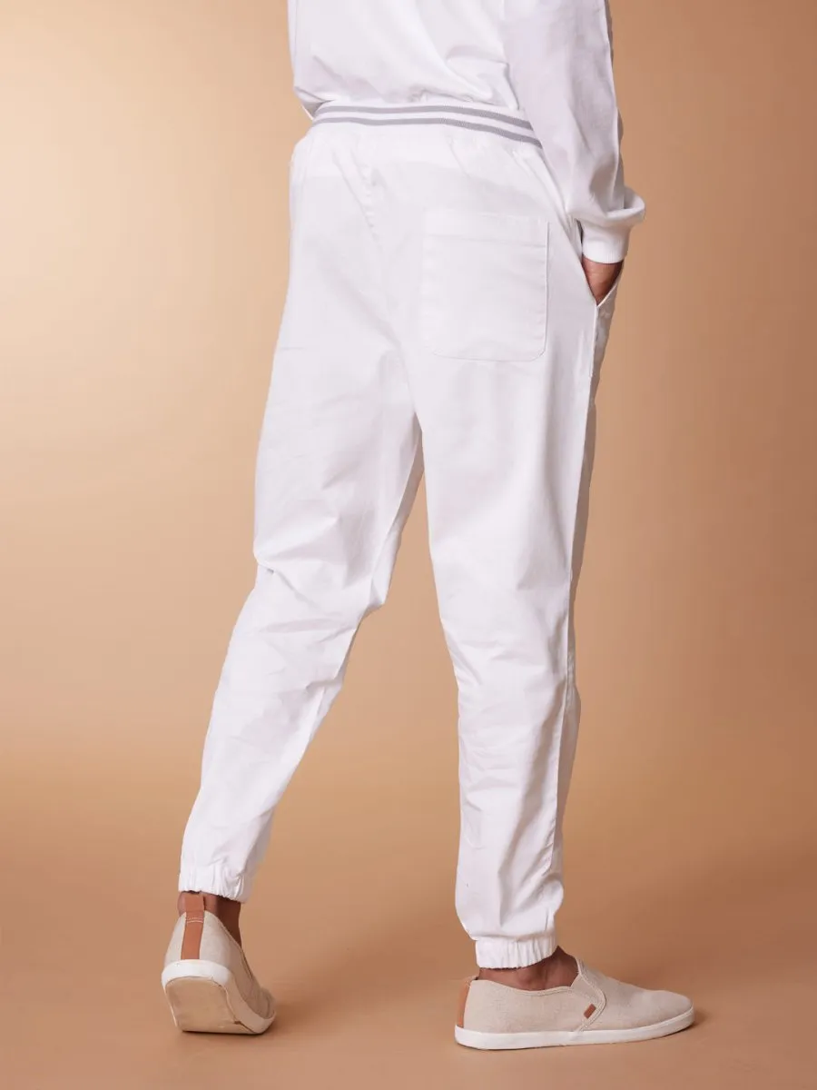 Drawstring Rib Waist Joggers - Voyager