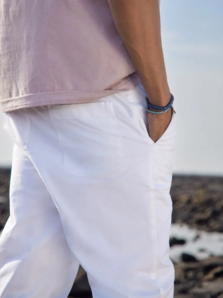 Drawstring Rib Waist Joggers - Voyager