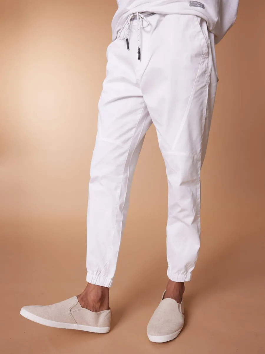 Drawstring Rib Waist Joggers - Voyager