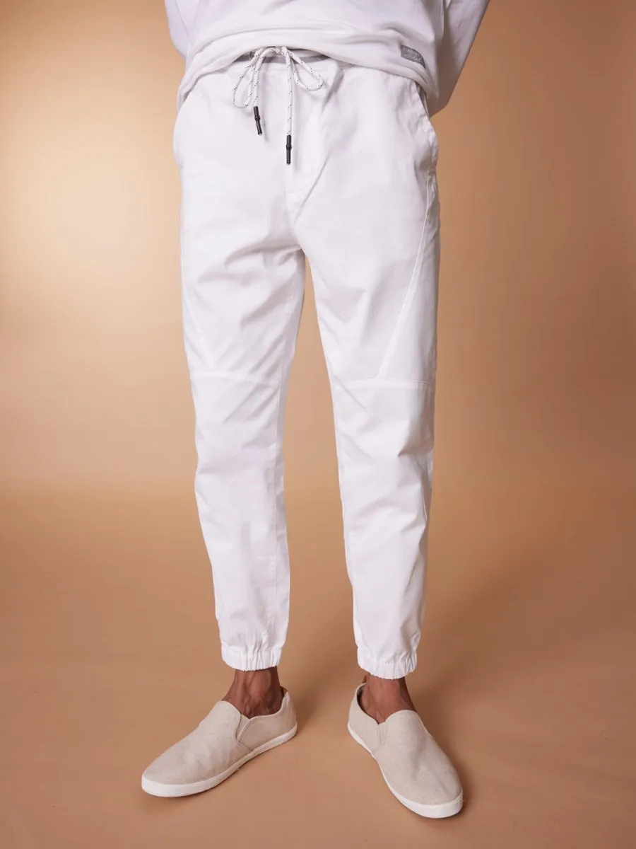Drawstring Rib Waist Joggers - Voyager