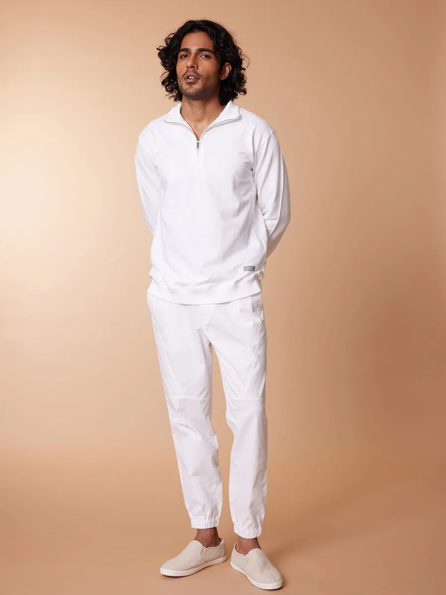 Drawstring Rib Waist Joggers - Voyager