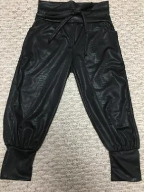 Embossed snake skin Track pocket pant