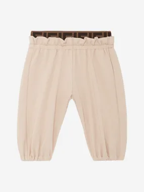 Fendi Baby Girls Punto Milano Trousers in Beige