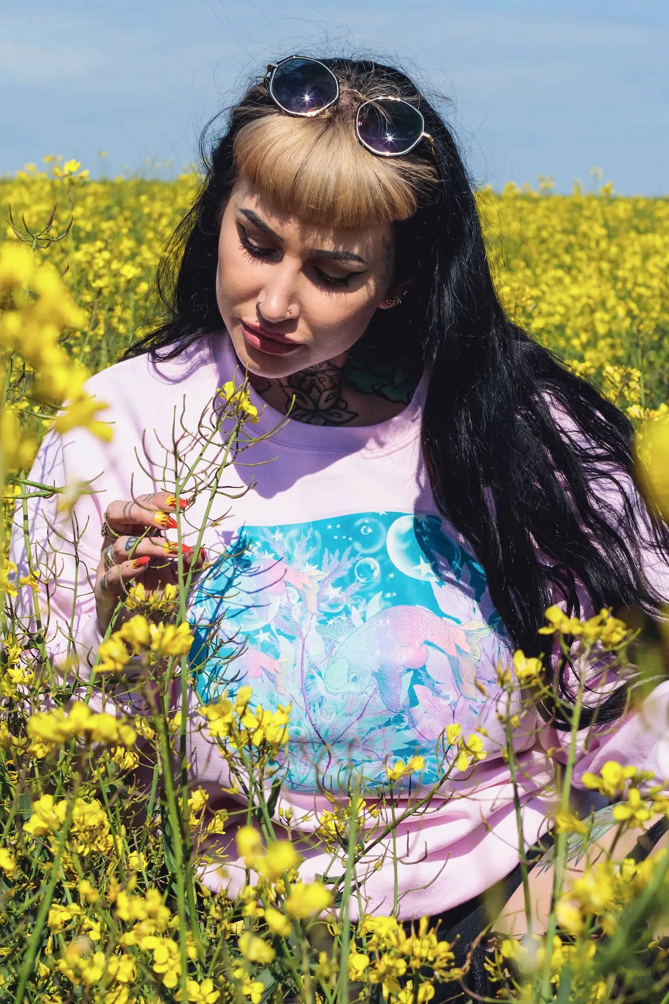 Fish Bowl Pastel Pink Sweater