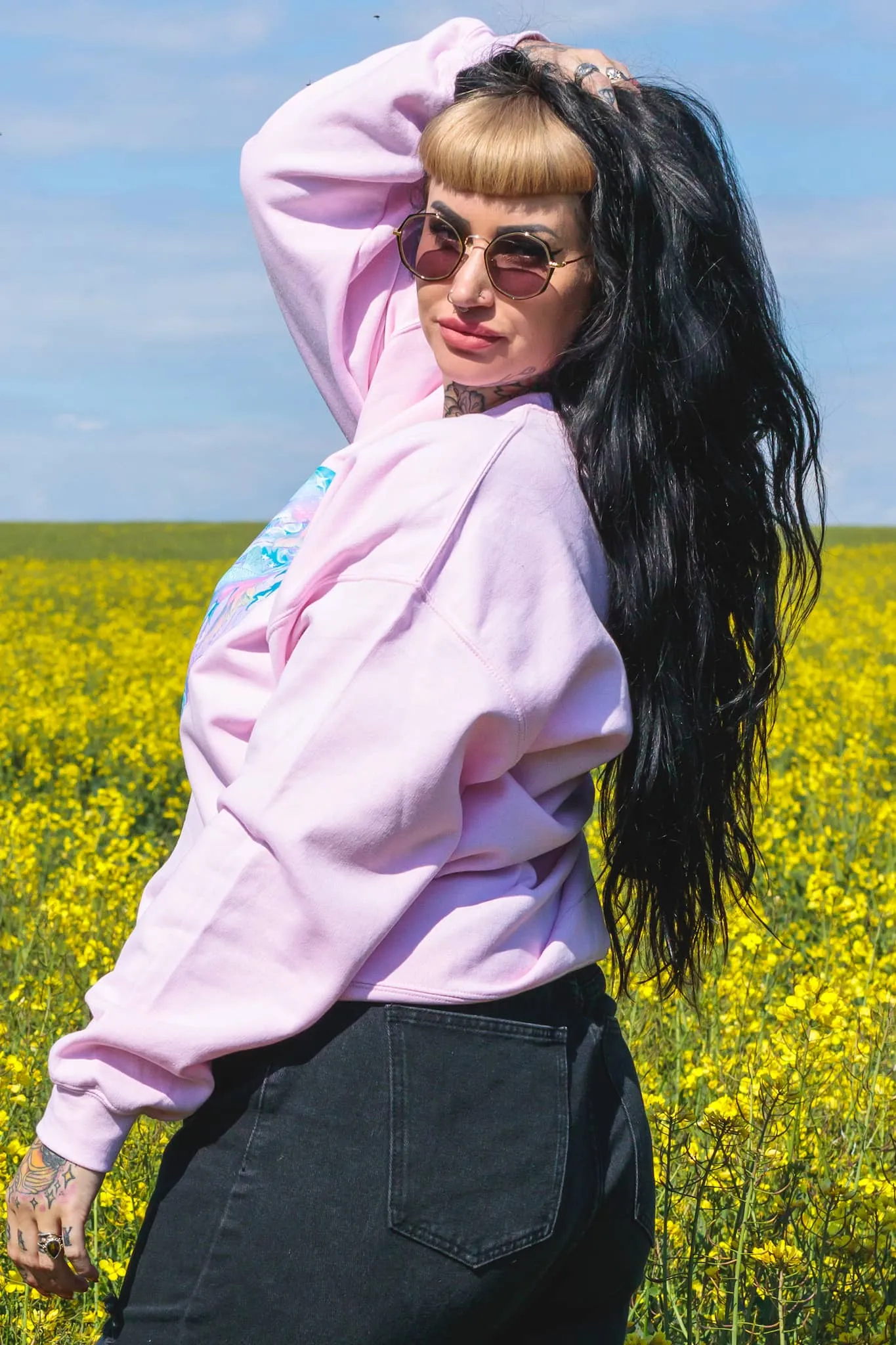Fish Bowl Pastel Pink Sweater