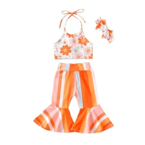 Floral Top Flared Pants Toddler Set