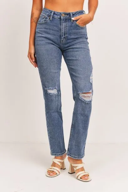 FULL LENGTH DISTRESSED STRAIGHT