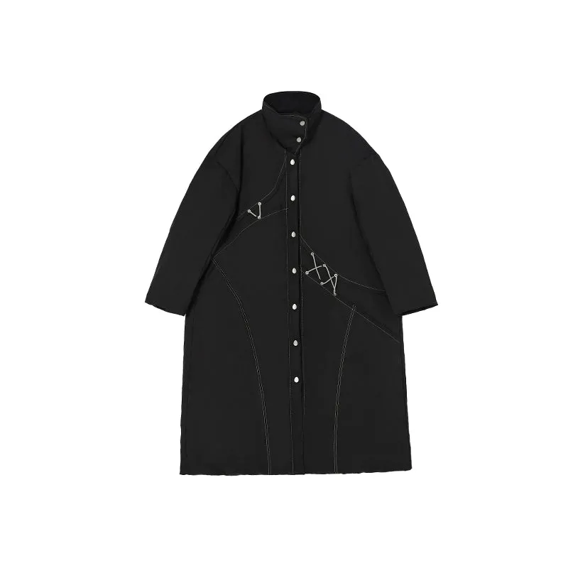Futuristic Corded Down Winter Coat