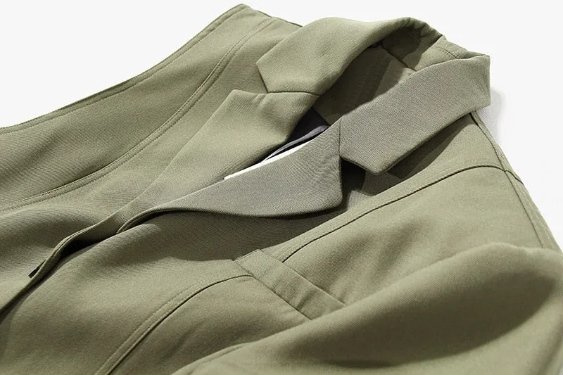 Green UNUSUAL Trench Coat with removable half- Jacket - Ready to Ship