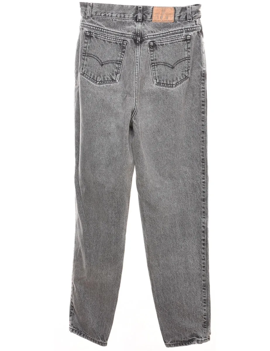 Grey Stonewash Tapered Jeans - W28 L31