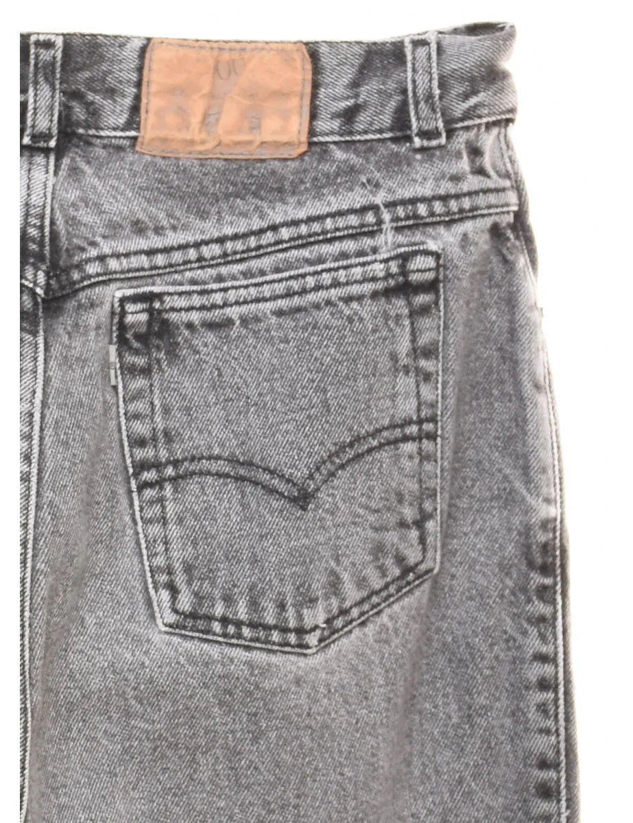 Grey Stonewash Tapered Jeans - W28 L31