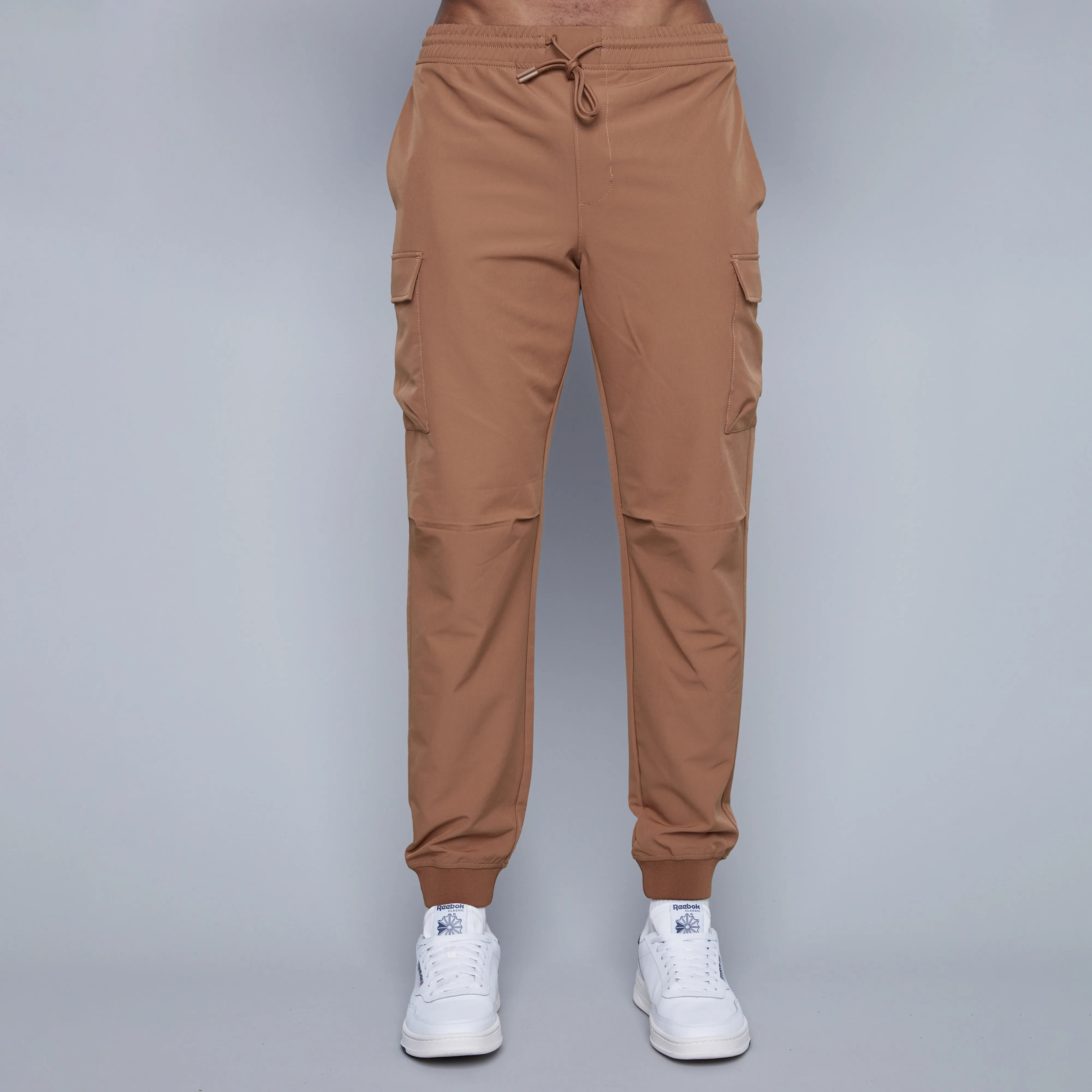 HEDGE MENS WOVEN CARGO JOGGER PANTS-DARK TAN, OLIVE