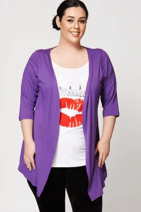 Hello Beautiful Kiss Print Two-In-One Cardigan Top