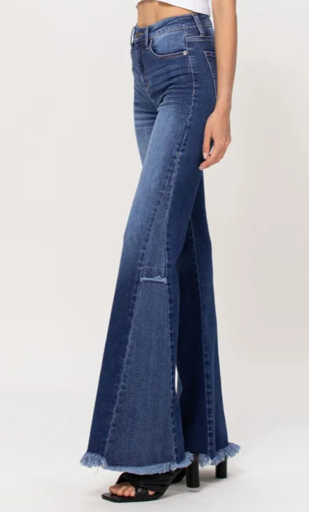High Rise Flare with Side Panel