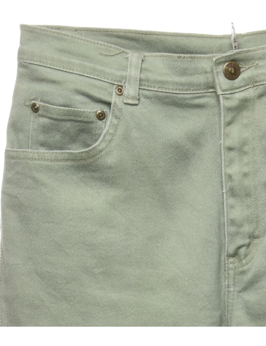 High Waist Tapered Light Green Jeans - W31 L28