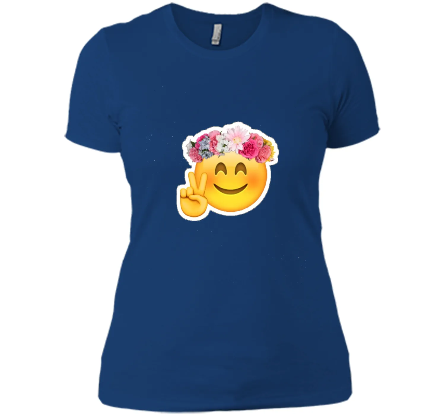 Hippie Smile Emoji t-shirt Bohemian Flower Child Peace