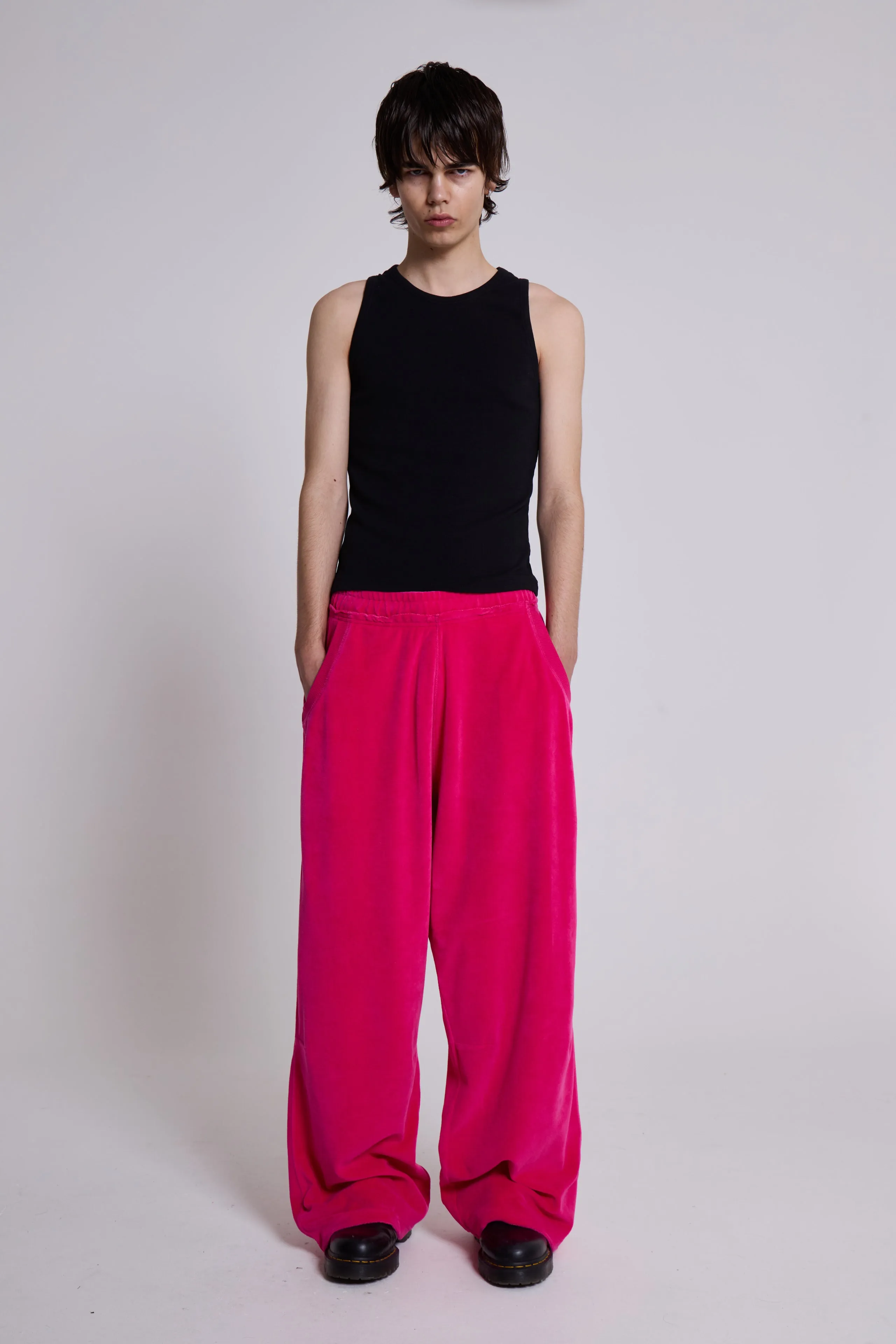 Hot Pink Velour Monster Joggers