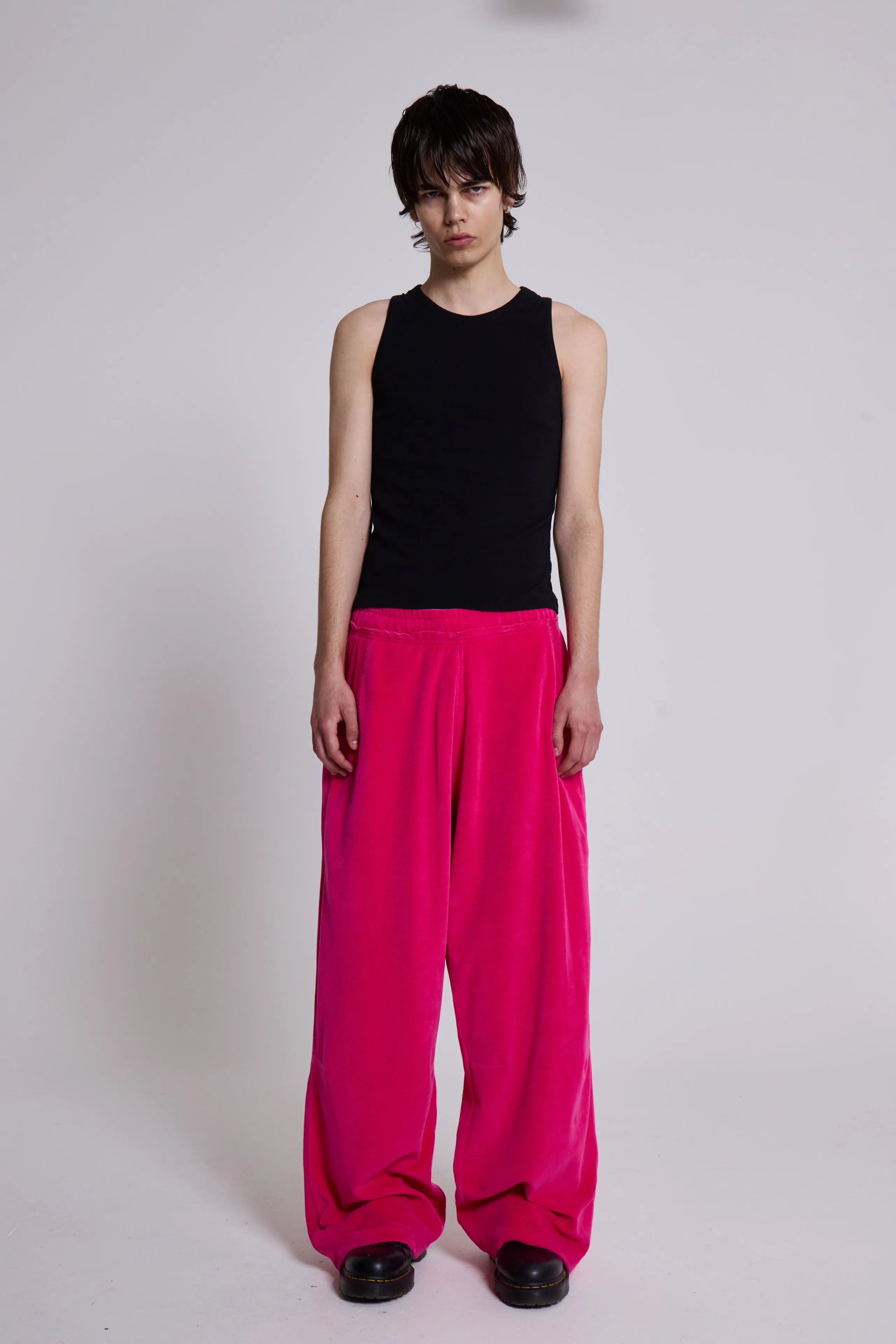 Hot Pink Velour Monster Joggers