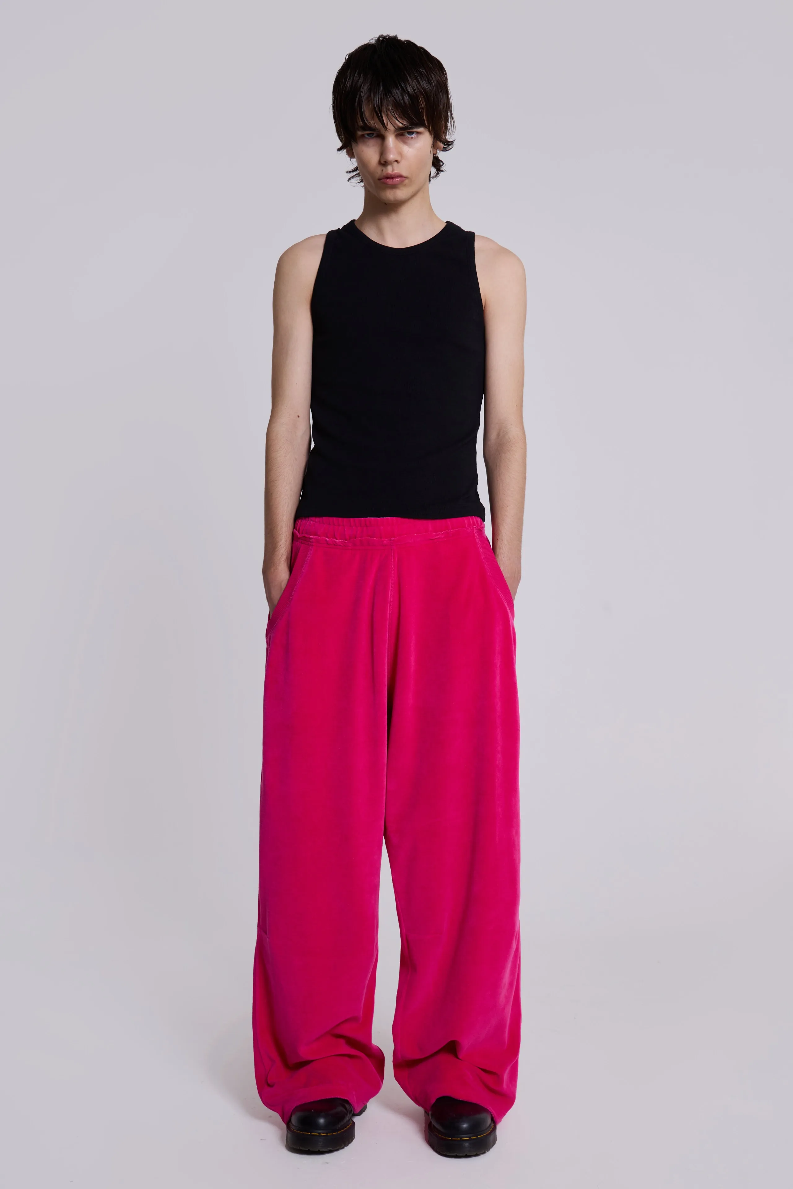 Hot Pink Velour Monster Joggers